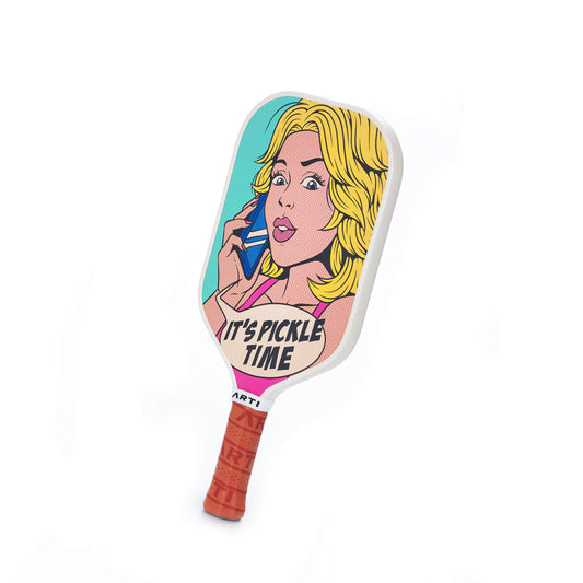 ARTI 16mm T700 Carbon Fiber Kristen & Kristy "IT'S PICKLE TIME" Pickleball Paddle
