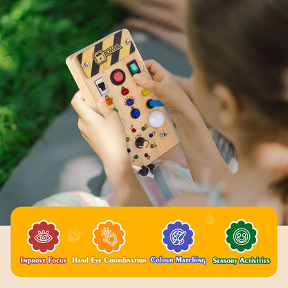 Little Explorer LED Busy Board Montessori Sensory Toy for Curious Todd Pre Schoolers