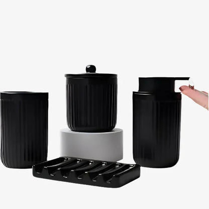 BosilunLife Pockmark 4-Piece Liquid Bathroom Set Recycled Ceramic Eco-Clay