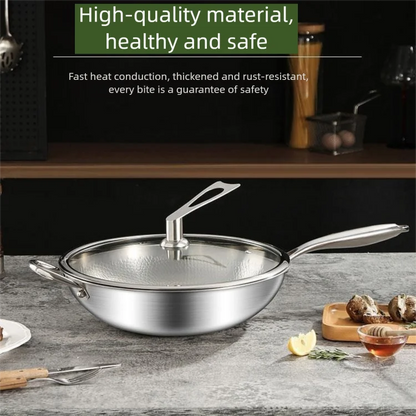 Kengqiang Pure Titanium Frying Pan Uncoated Non Stick Pan Titanium Alloy Wok