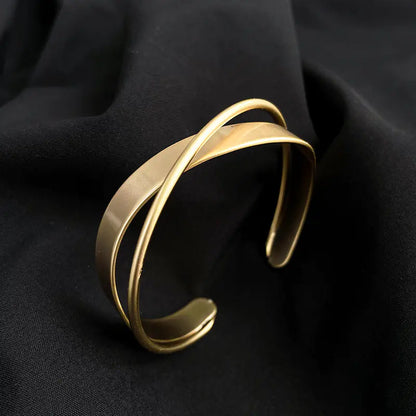 Simple Wave Cross Bracelet