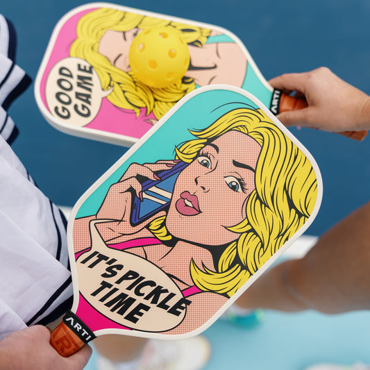 ARTI 16mm T700 Carbon Fiber Kristen & Kristy "IT'S PICKLE TIME" Pickleball Paddle